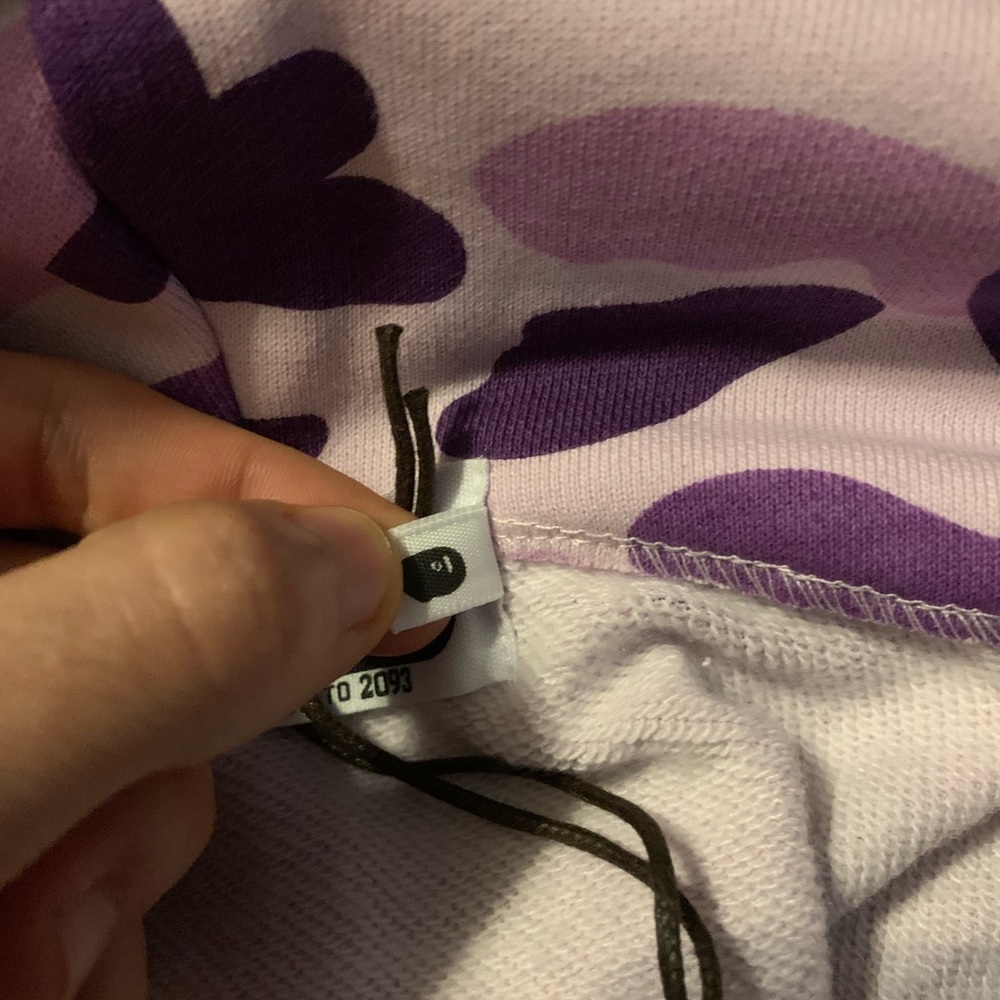 Bape A Bathing Ape Purple Japan Shark Hoodie - Picture 4 of 8